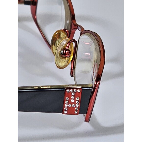 Tommy Hilfiger Women's Eyeglasses Vintage Red/black 49-16 130 FRAMES ONLY - Picture 10 of 16